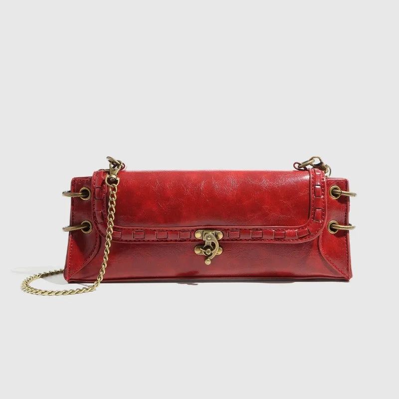 Women Bag Vintage PU Chains Hasp Shoulder Bag Chest Bags Handbag Euro-America Style Ladies' luxurious classic shoulder bag