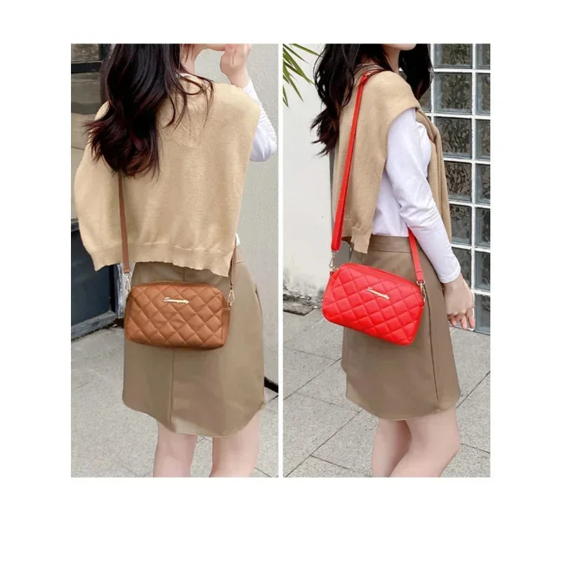 Tassel Small Messenger Bag For Women 2024 Trend Lingge Embroidery Camera Female Shoulder Bag Fashion Chain Ladies Crossbody Bags