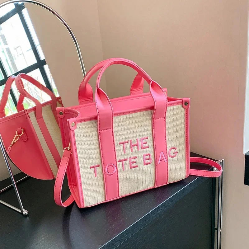 The Tote Bag For Women Crossbody Female Handbag New Solid Words Lette Leisure Large Bag,Luxury Fashion Bag,designer Bag for PU