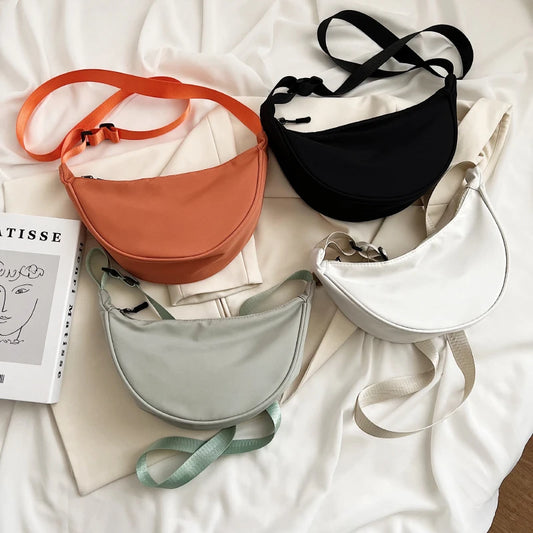 Fashion Nylon Casual Hobos Chest Bag Underarm Bag Crossbody Bag For Women Students Shoulder Cross Body Bag