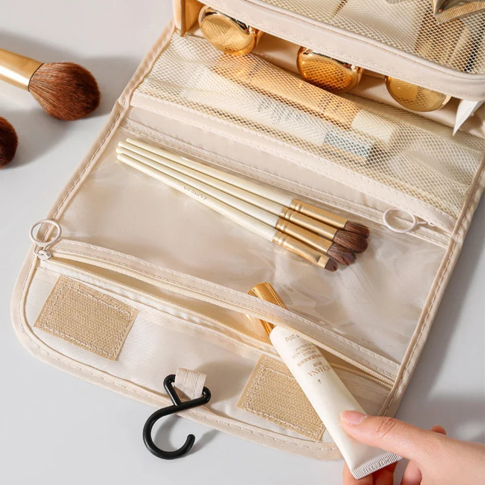 Travel Makeup Bag Waterproof Toiletries Organizer High Quality Women Neceser Bathroom Hook Wash Pouch Hook Makeup Storage Bag