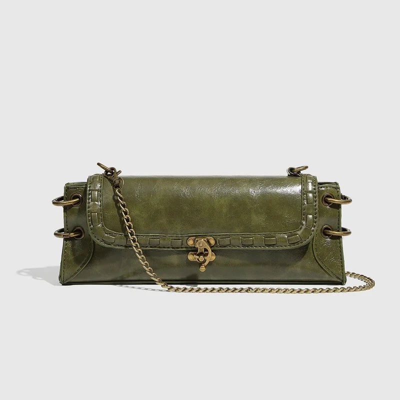Women Bag Vintage PU Chains Hasp Shoulder Bag Chest Bags Handbag Euro-America Style Ladies' luxurious classic shoulder bag