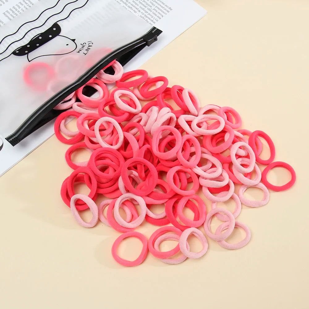 Band 50pcs High Elasticity Solid Color Rubber , Fashionable Simple Hair Accessories Ideal Gift Choice For Women And Girls