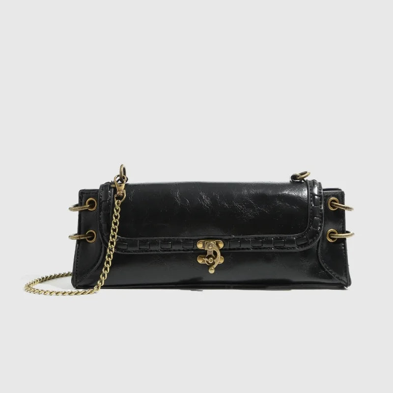 Women Bag Vintage PU Chains Hasp Shoulder Bag Chest Bags Handbag Euro-America Style Ladies' luxurious classic shoulder bag