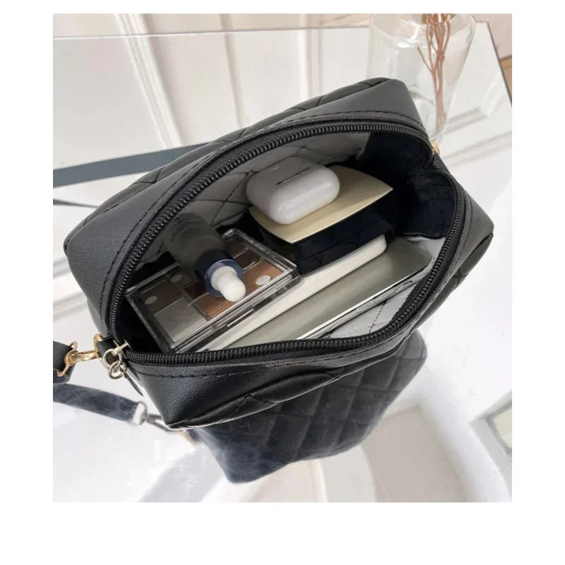 Tassel Small Messenger Bag For Women 2024 Trend Lingge Embroidery Camera Female Shoulder Bag Fashion Chain Ladies Crossbody Bags
