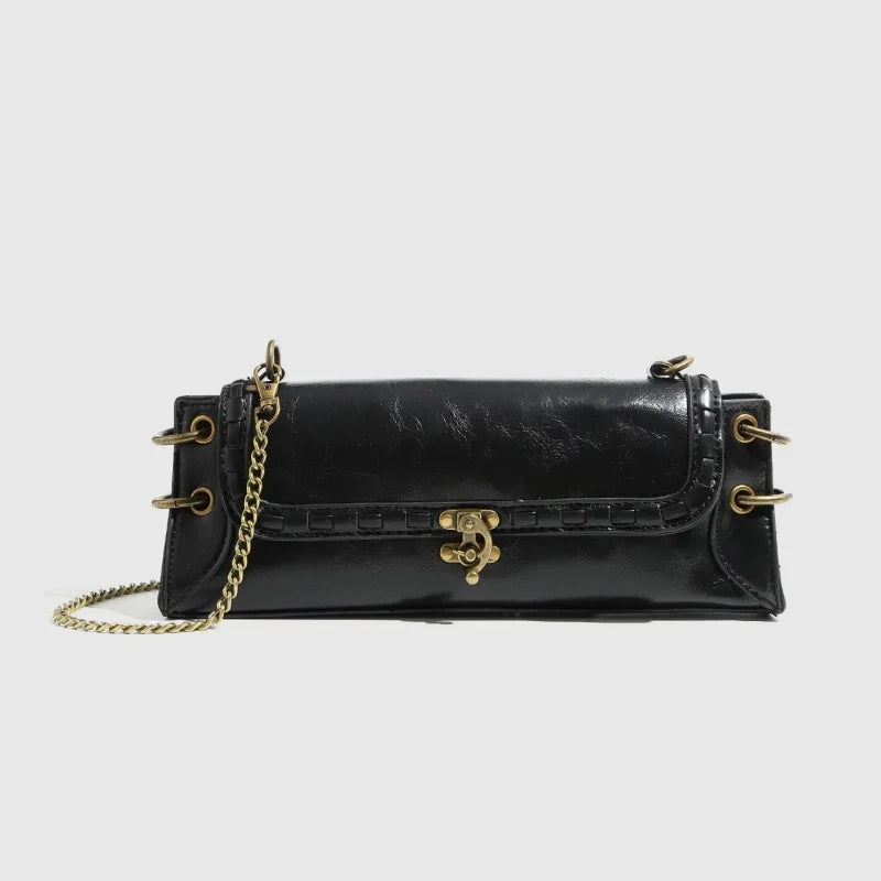 Women Bag Vintage PU Chains Hasp Shoulder Bag Chest Bags Handbag Euro-America Style Ladies' luxurious classic shoulder bag