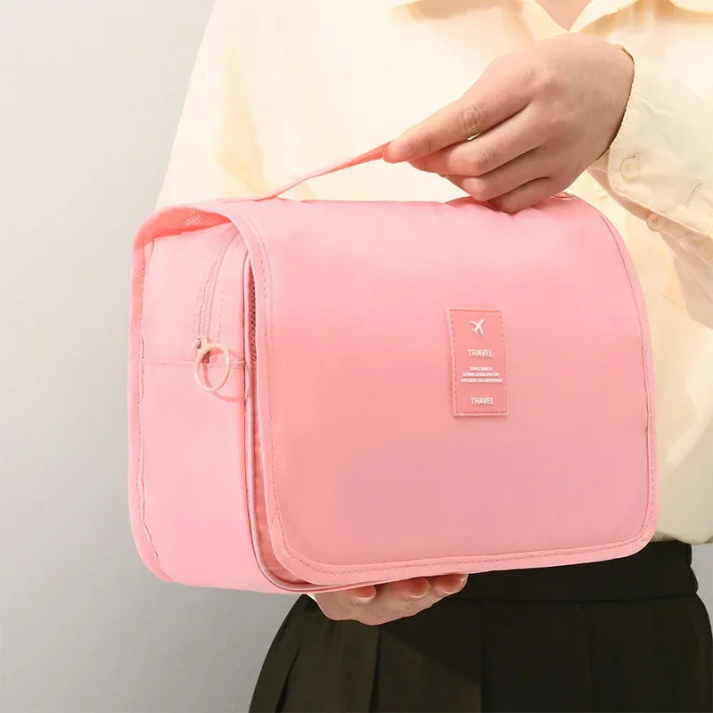 Travel Makeup Bag Waterproof Toiletries Organizer High Quality Women Neceser Bathroom Hook Wash Pouch Hook Makeup Storage Bag