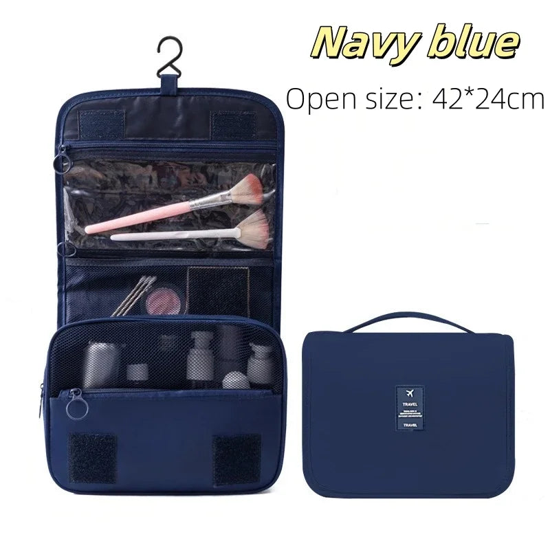 Travel Makeup Bag Waterproof Toiletries Organizer High Quality Women Neceser Bathroom Hook Wash Pouch Hook Makeup Storage Bag