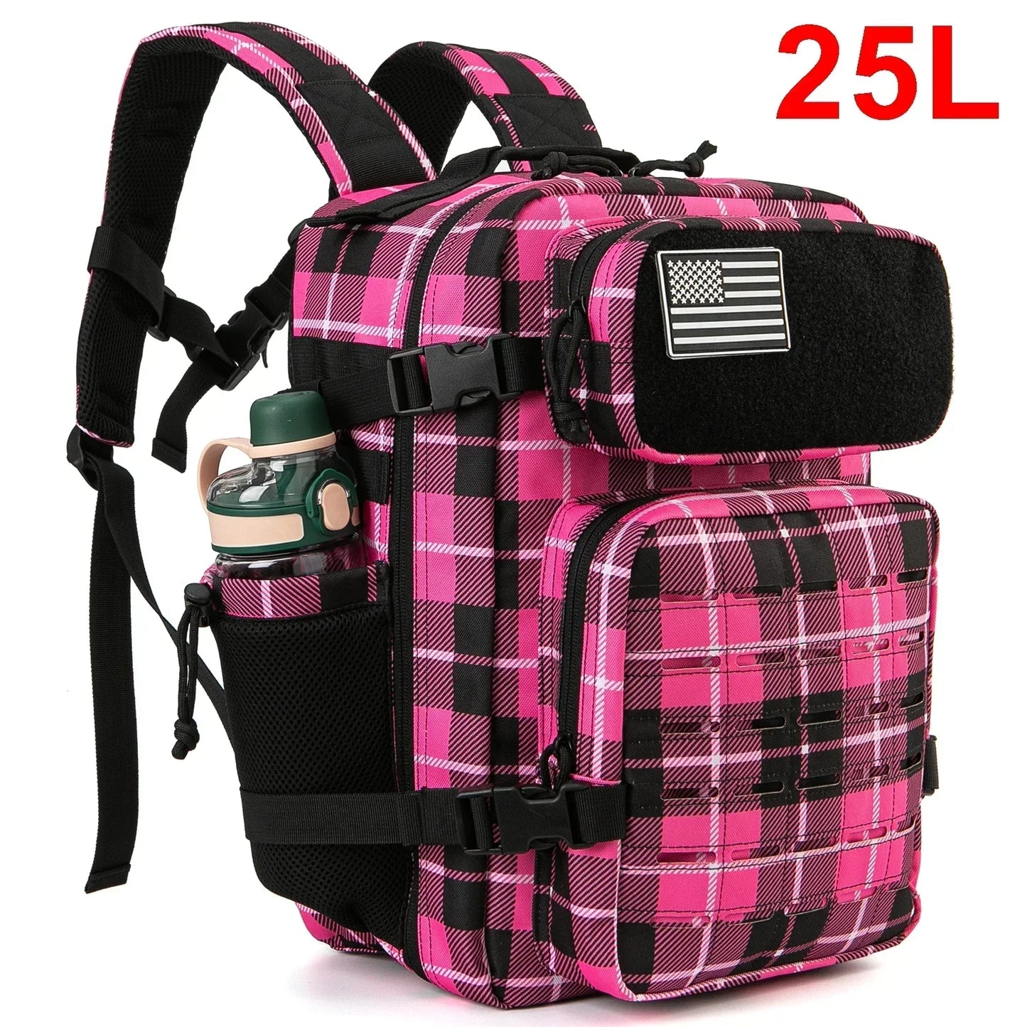 25L/45L Tactical Backpack for Women/men Outdoor Hiking Laser Cut Molle Daypack School Bag Gym Rucksack with Dual Cup Holder