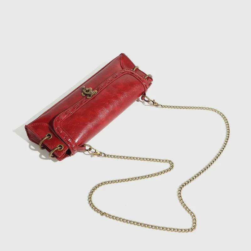 Women Bag Vintage PU Chains Hasp Shoulder Bag Chest Bags Handbag Euro-America Style Ladies' luxurious classic shoulder bag