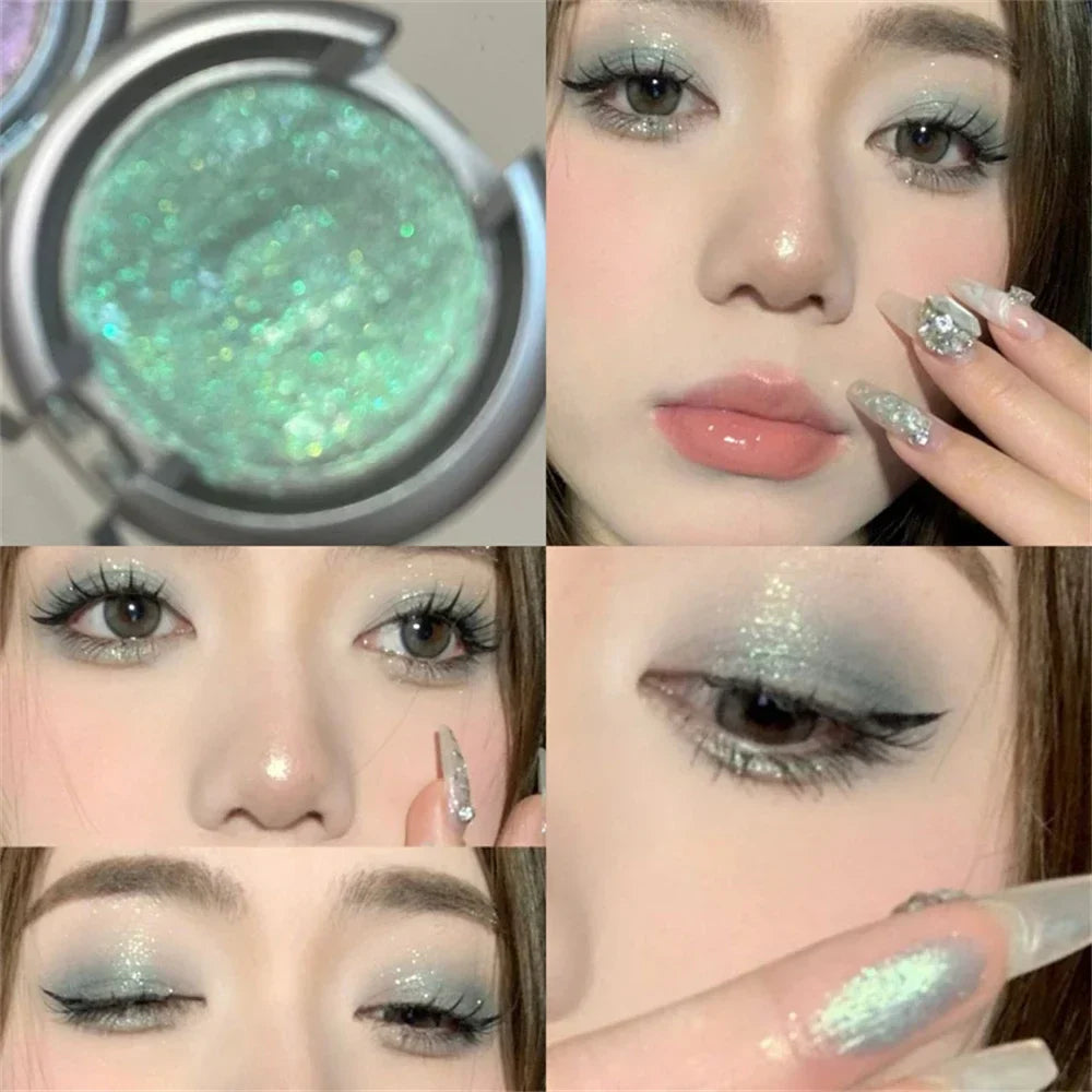 Smoky Pearl Glitter Eyeshadow Palette-9
