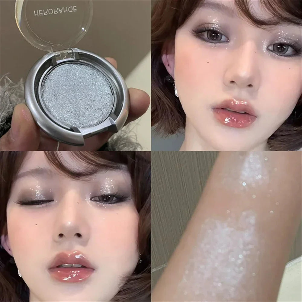 Smoky Pearl Glitter Eyeshadow Palette-5