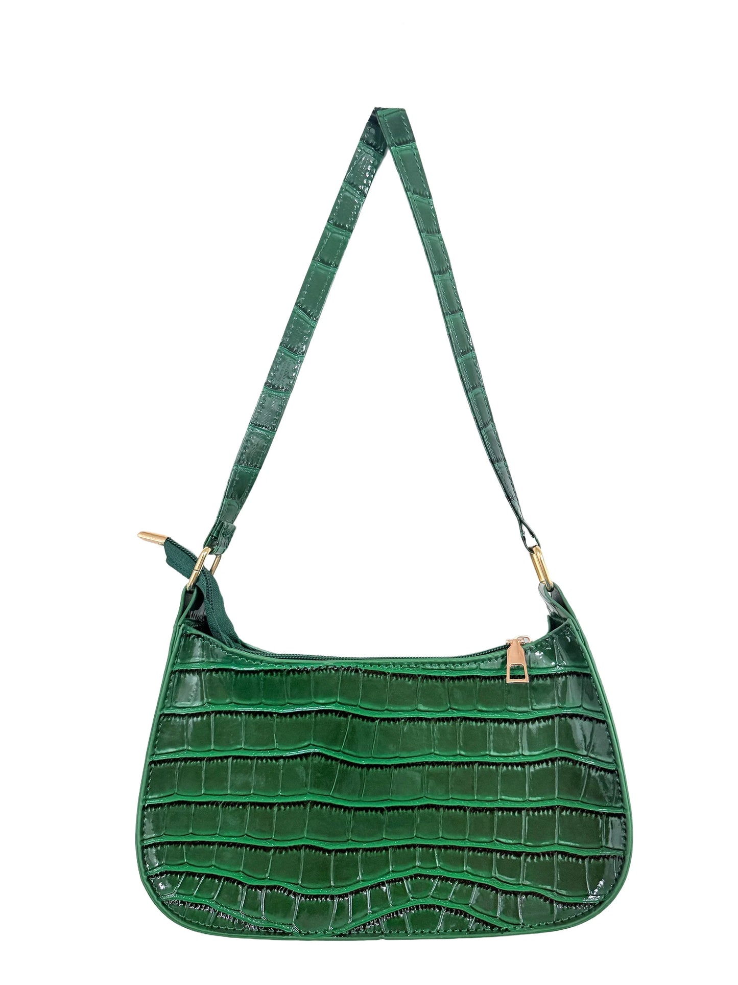 Vintage Patent Leather Shoulder Bag Fashion Women's Handbags Casual Designer Hobos Underarm Bag