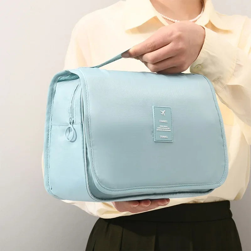 Travel Makeup Bag Waterproof Toiletries Organizer High Quality Women Neceser Bathroom Hook Wash Pouch Hook Makeup Storage Bag