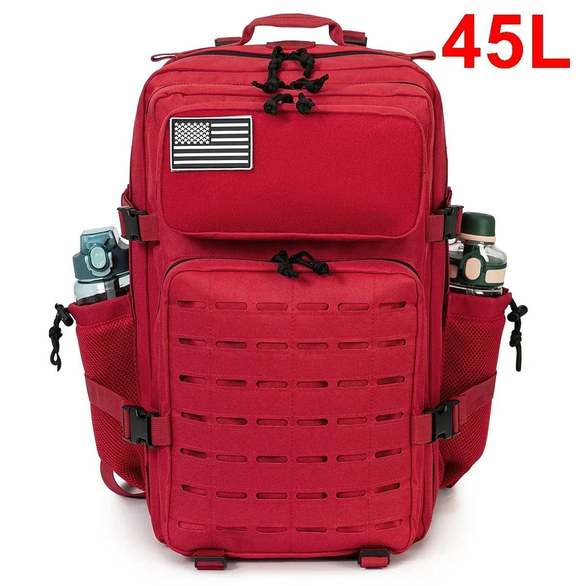 25L/45L Tactical Backpack for Women/men Outdoor Hiking Laser Cut Molle Daypack School Bag Gym Rucksack with Dual Cup Holder