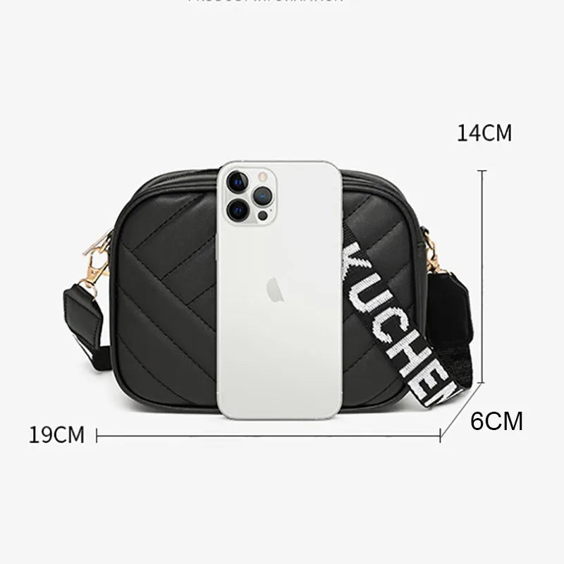 Fashion Girl Mobile Phone Bag Female Cool Shoulder Bag PU Leather Zipper Messenger Bags Luxury Designer Summer Travel Phone Bag