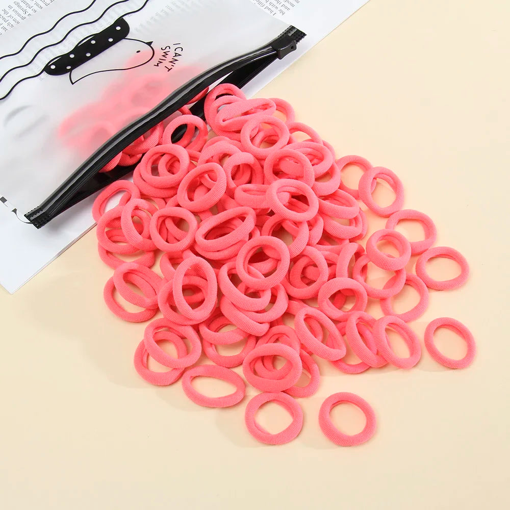 Band 50pcs High Elasticity Solid Color Rubber , Fashionable Simple Hair Accessories Ideal Gift Choice For Women And Girls