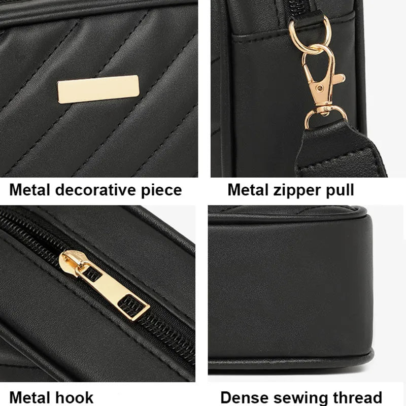 Fashion Girl Mobile Phone Bag Female Cool Shoulder Bag PU Leather Zipper Messenger Bags Luxury Designer Summer Travel Phone Bag