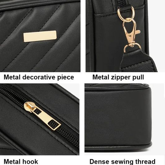 Fashion Girl Mobile Phone Bag Female Cool Shoulder Bag PU Leather Zipper Messenger Bags Luxury Designer Summer Travel Phone Bag