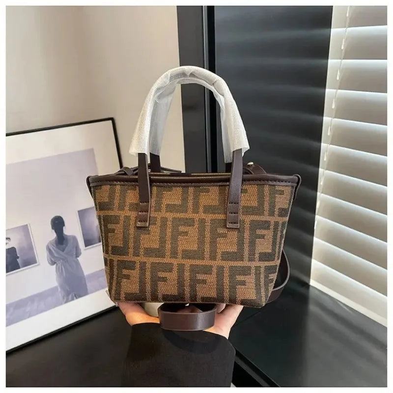 2025 New! Niche Design Large Tote Bag for Women | Convertible Shoulder/Crossbody | Casual Chic Market Basket Style