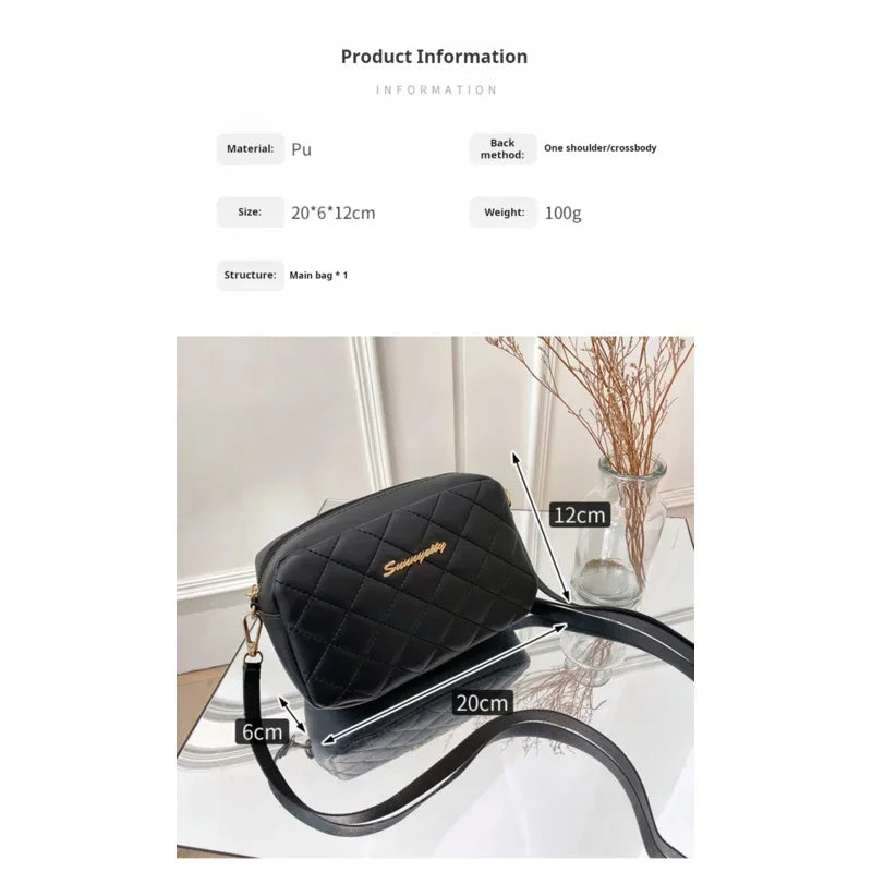 Tassel Small Messenger Bag For Women 2024 Trend Lingge Embroidery Camera Female Shoulder Bag Fashion Chain Ladies Crossbody Bags