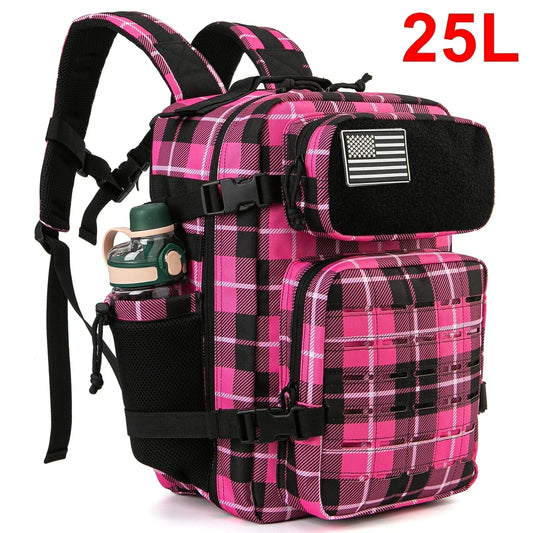 25L/45L Tactical Backpack for Women/men Outdoor Hiking Laser Cut Molle Daypack School Bag Gym Rucksack with Dual Cup Holder