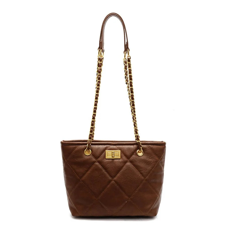Tote Bags for Women PU Leather Diamond Lattice Handbag Personality Large Capacity Underarm Shoulder Bag Designer Bag handbags